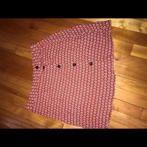 H&M casual red and white skirt!!!